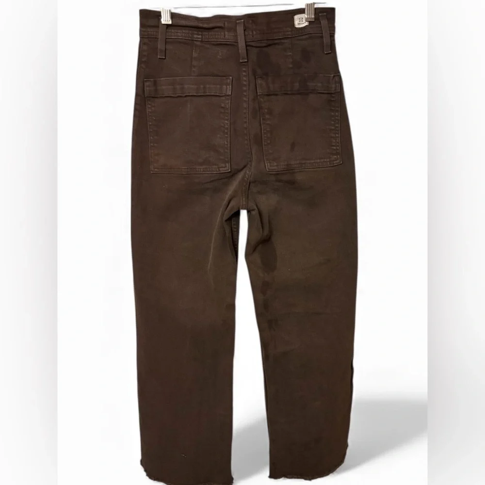 Letter To Juliet Brown Wide Leg Jeans with Distressed Hem - Picture 2 of 8